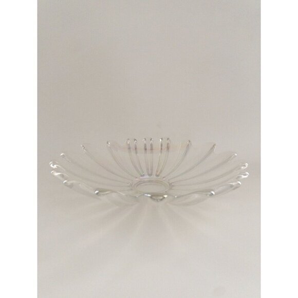 Iridescent Carnival Glass Decorative Plate With Scalloped Edges 10" Diameter - Picture 12 of 12